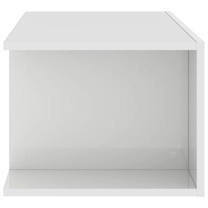 Meuble TV vidaXL avec lumières LED blanc brillant 90x39x30 cm