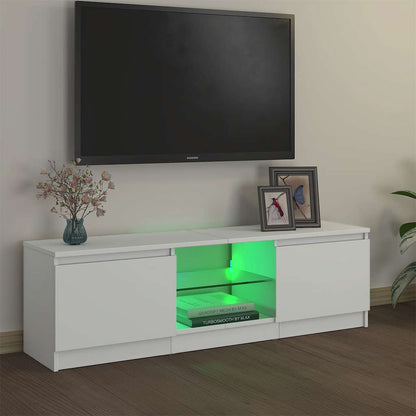 Meuble TV vidaXL avec lumières LED Blanc 120x30x36 cm