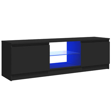 Meuble TV vidaXL avec lumières LED Noir 120x30x36 cm