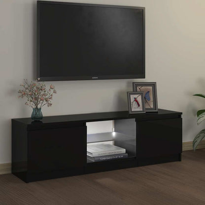 Meuble TV vidaXL avec lumières LED Noir 120x30x36 cm