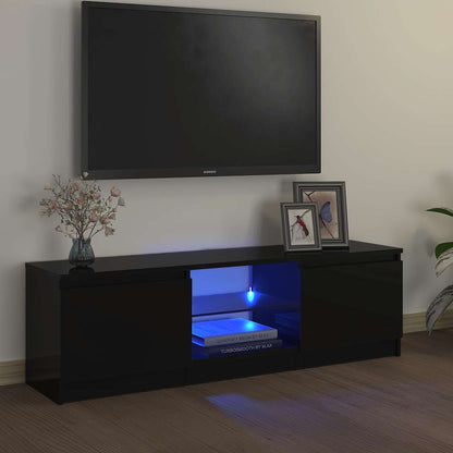Meuble TV vidaXL avec lumières LED Noir 120x30x36 cm