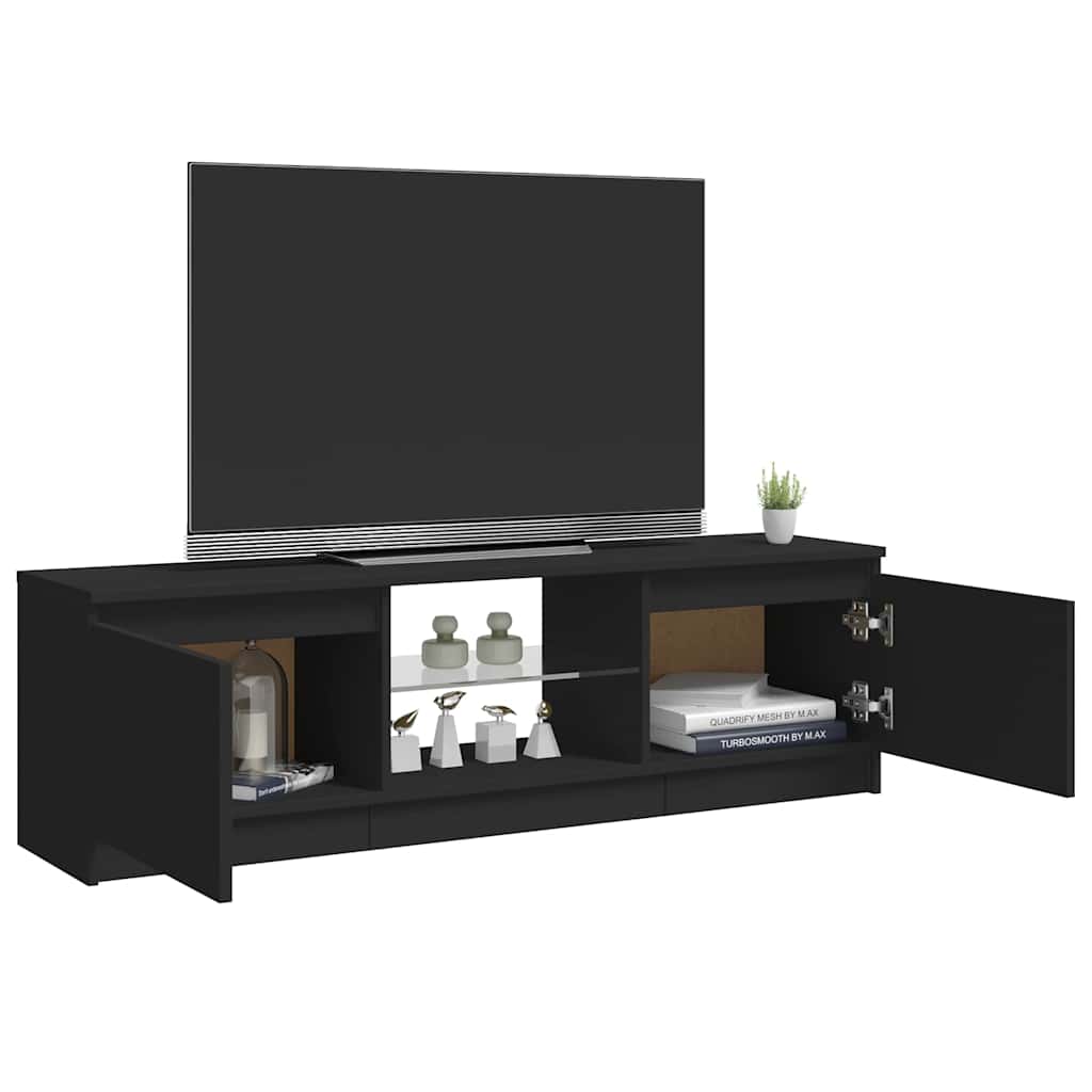 Meuble TV vidaXL avec lumières LED Noir 120x30x36 cm
