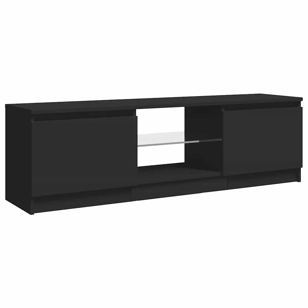 Meuble TV vidaXL avec lumières LED Noir 120x30x36 cm