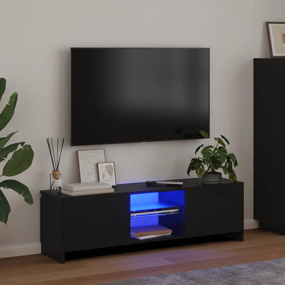 Meuble TV vidaXL avec lumières LED Noir 120x30x36 cm