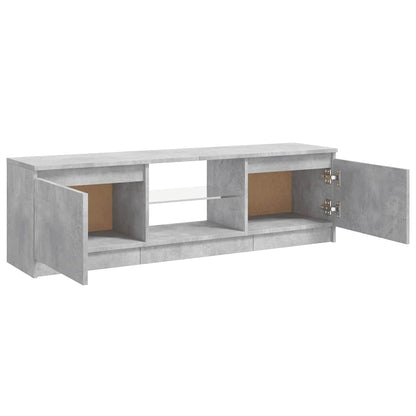 Meuble TV vidaXL avec lumières LED gris béton 120x30x36 cm