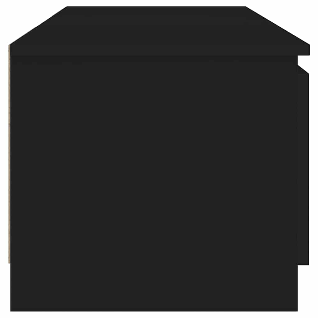 vidaXL Meuble TV avec lumières LED Noir 140x40x36 cm