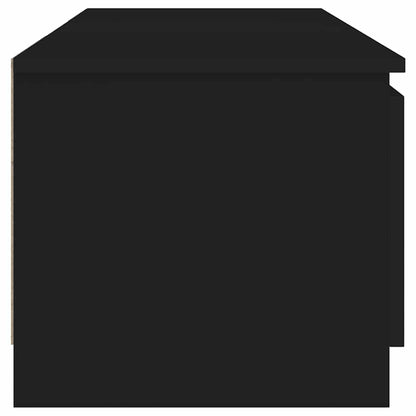 vidaXL Meuble TV avec lumières LED Noir 140x40x36 cm