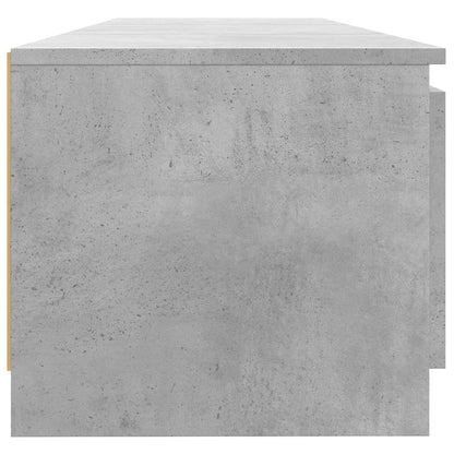 vidaXL Meuble TV avec lumières LED gris béton 140x40x36 cm