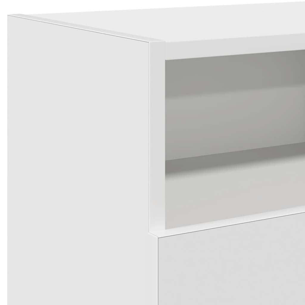 vidaXL Meuble TV avec lumières LED Blanc 120x30x50 cm