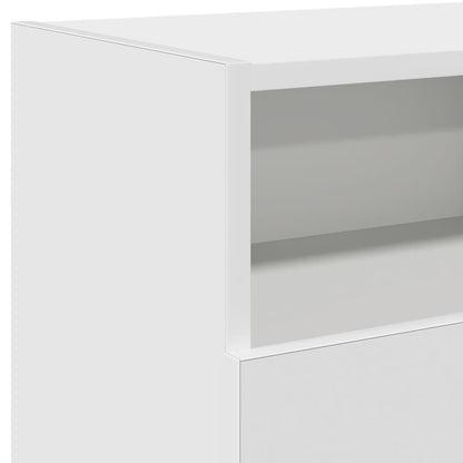 vidaXL Meuble TV avec lumières LED Blanc 120x30x50 cm