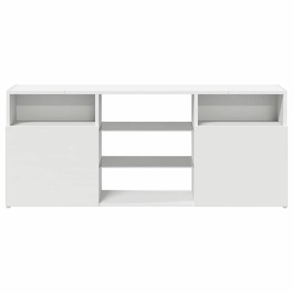 vidaXL Meuble TV avec lumières LED Blanc 120x30x50 cm
