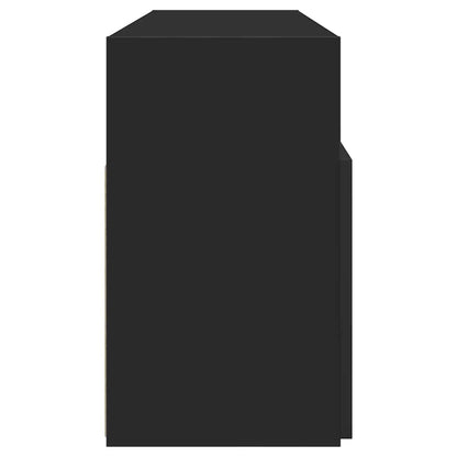 vidaXL Meuble TV avec lumières LED Noir 120x30x50 cm