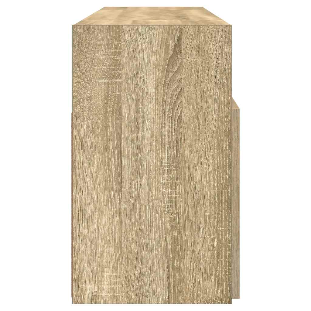Meuble TV vidaXL avec lumières LED chêne Sonoma 120x30x50 cm