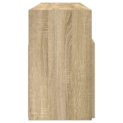 Meuble TV vidaXL avec lumières LED chêne Sonoma 120x30x50 cm