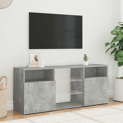 Meuble TV vidaXL avec lumières LED gris béton 120x30x50 cm