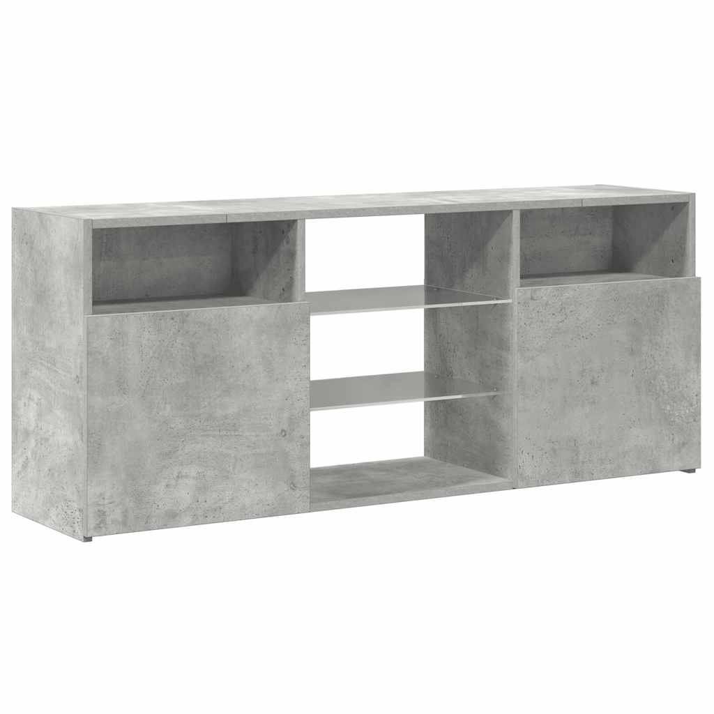 Meuble TV vidaXL avec lumières LED gris béton 120x30x50 cm