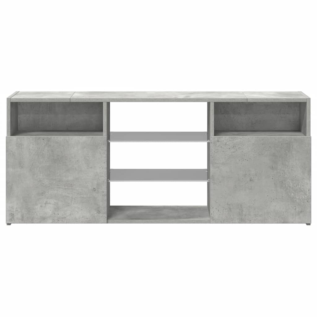 Meuble TV vidaXL avec lumières LED gris béton 120x30x50 cm