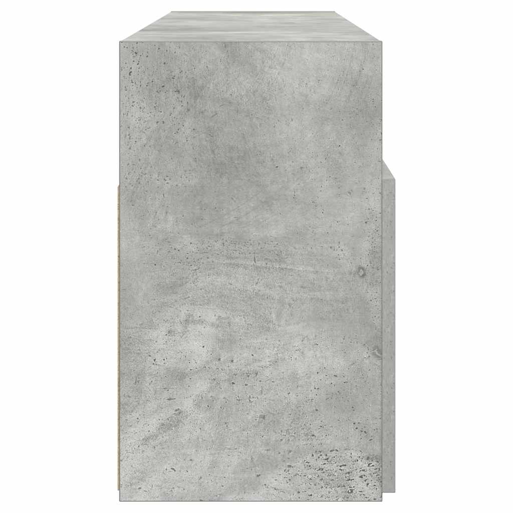 Meuble TV vidaXL avec lumières LED gris béton 120x30x50 cm