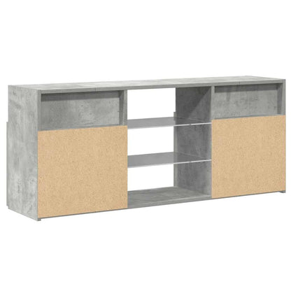 Meuble TV vidaXL avec lumières LED gris béton 120x30x50 cm