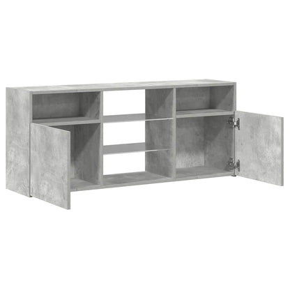 Meuble TV vidaXL avec lumières LED gris béton 120x30x50 cm