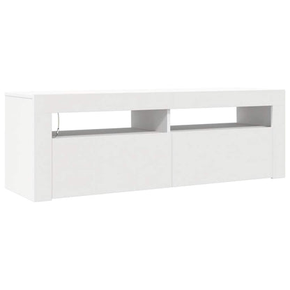vidaXL TV-Schrank mit LED-Leuchten Weiß 120x35x40 cm
