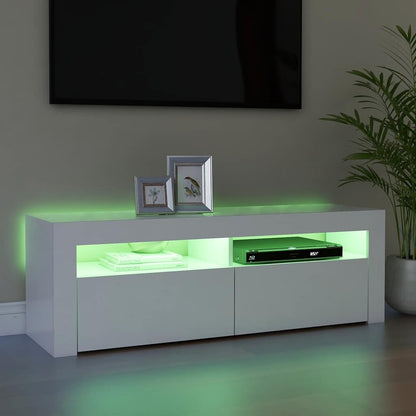 vidaXL TV-Schrank mit LED-Leuchten Weiß 120x35x40 cm