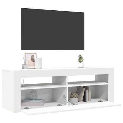 vidaXL TV-Schrank mit LED-Leuchten Weiß 120x35x40 cm