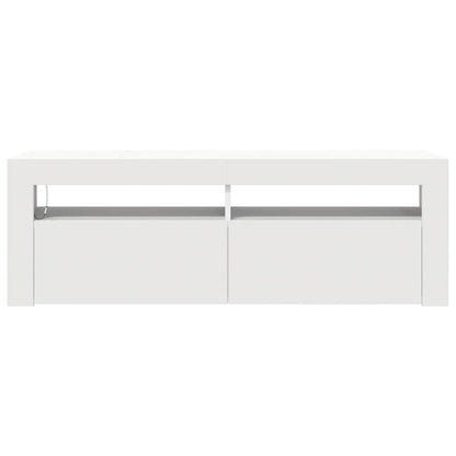 vidaXL TV-Schrank mit LED-Leuchten Weiß 120x35x40 cm
