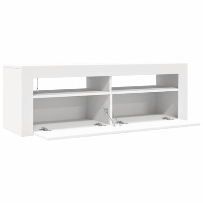vidaXL TV-Schrank mit LED-Leuchten Weiß 120x35x40 cm