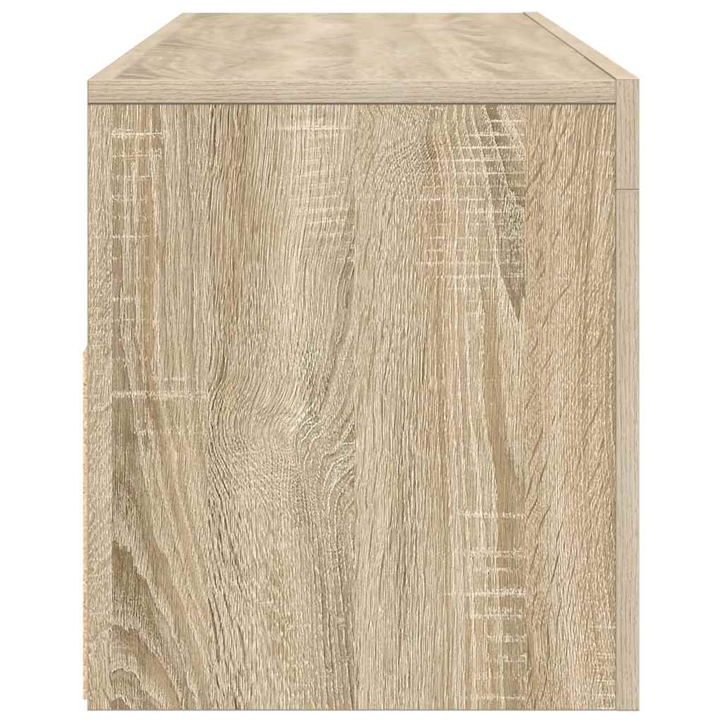 Meuble TV vidaXL avec lumières LED chêne Sonoma 120x35x40 cm