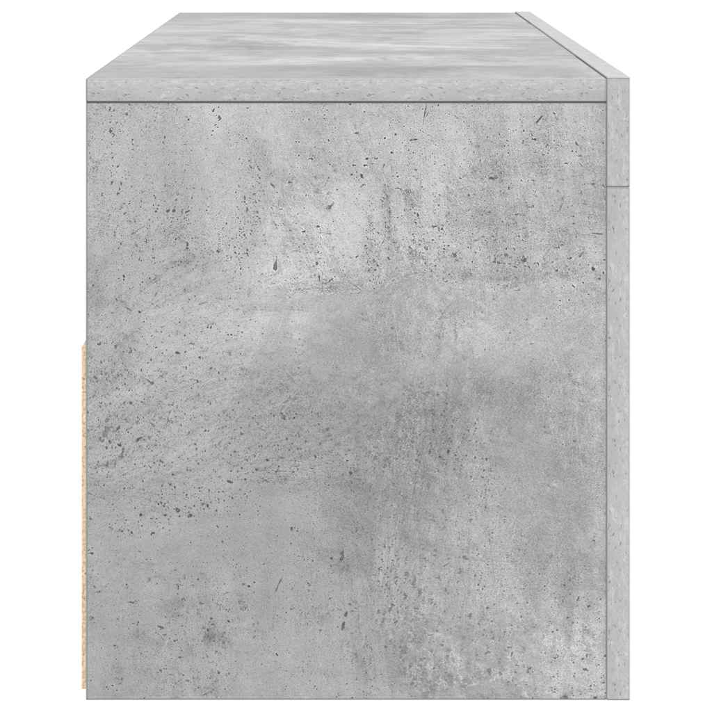 Meuble TV vidaXL avec éclairage LED Gris béton 120x35x40 cm
