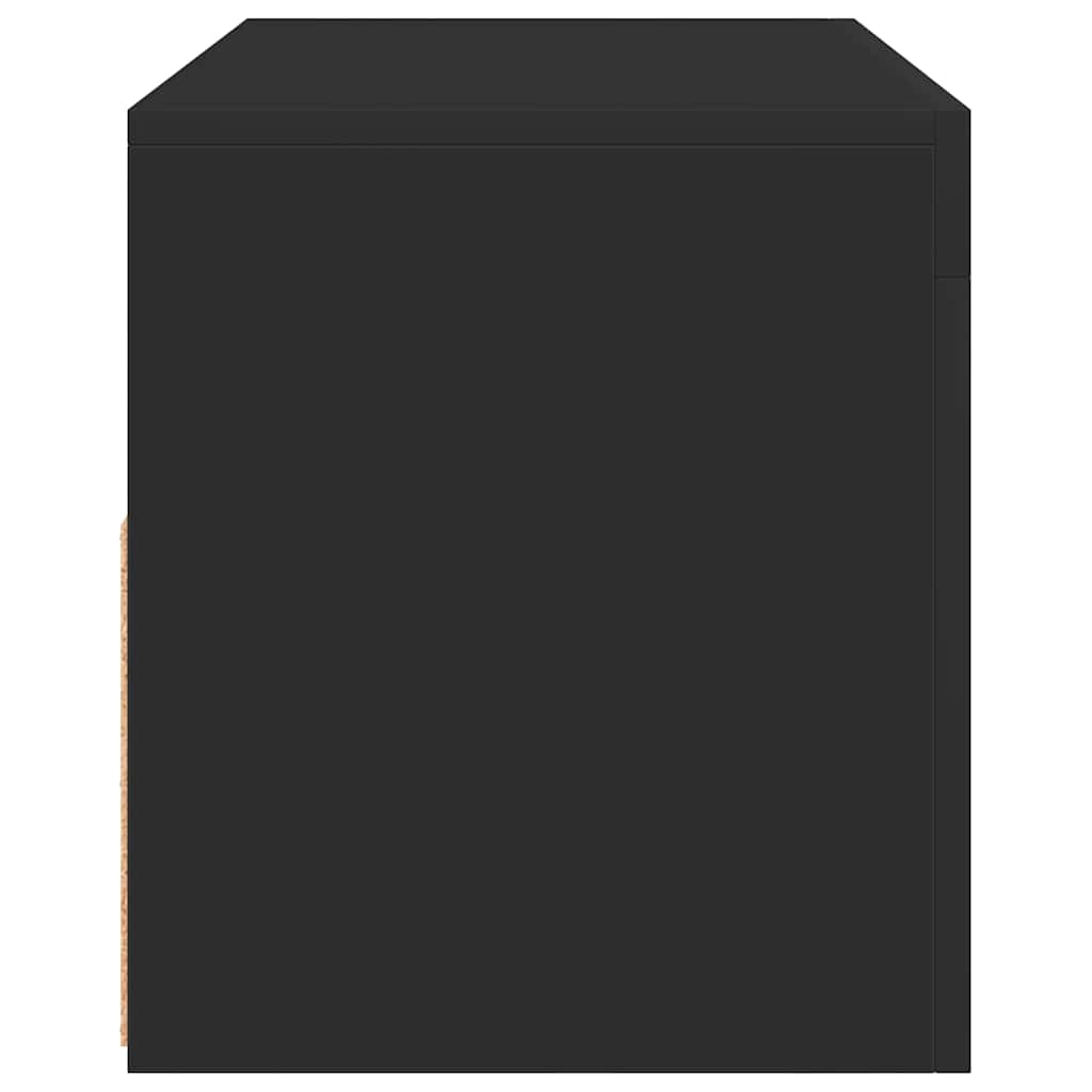 vidaXL Meuble TV avec éclairage LED Noir 90x35x40 cm