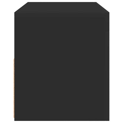 vidaXL Meuble TV avec éclairage LED Noir 90x35x40 cm