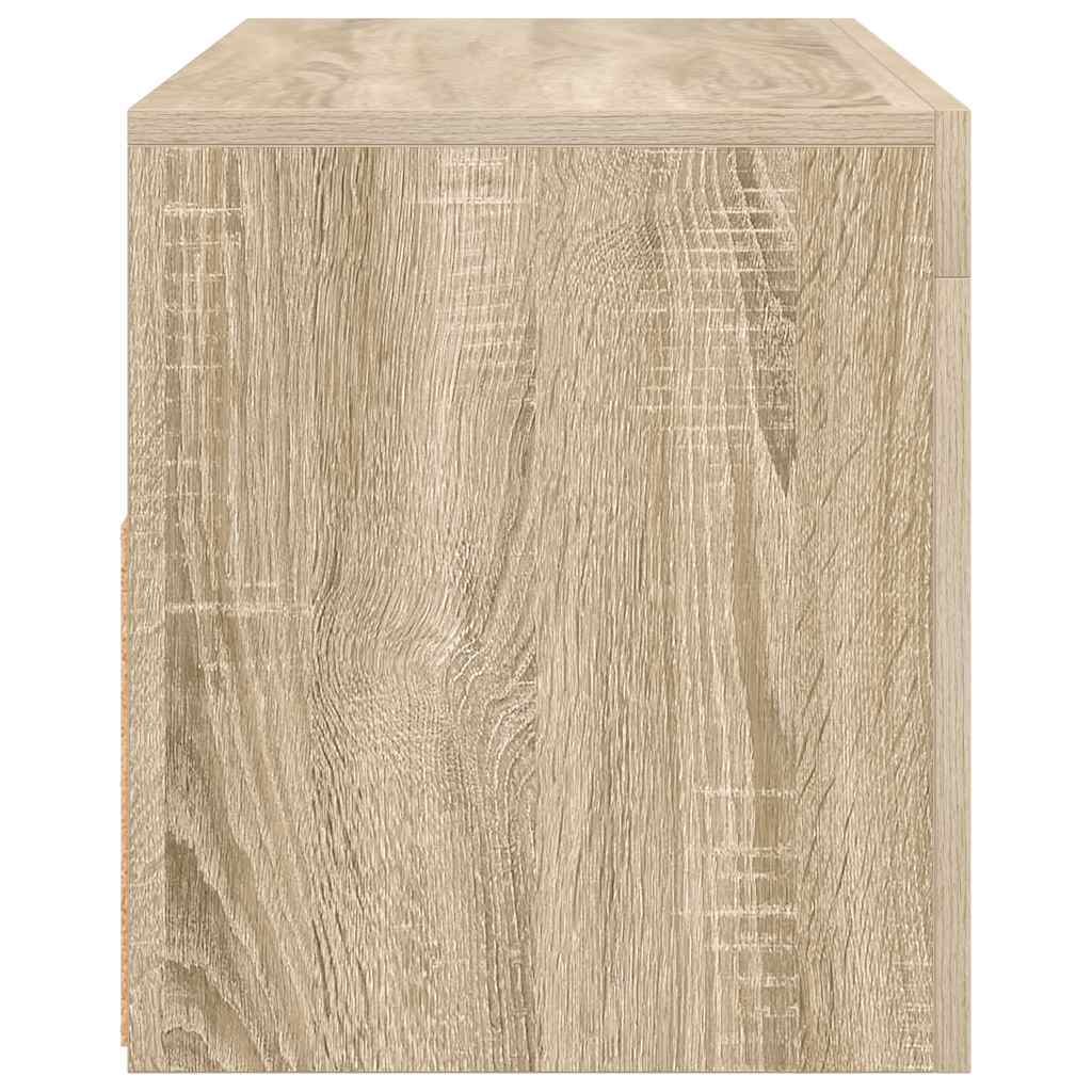 Meuble TV vidaXL avec lumières LED chêne Sonoma 90x35x40 cm