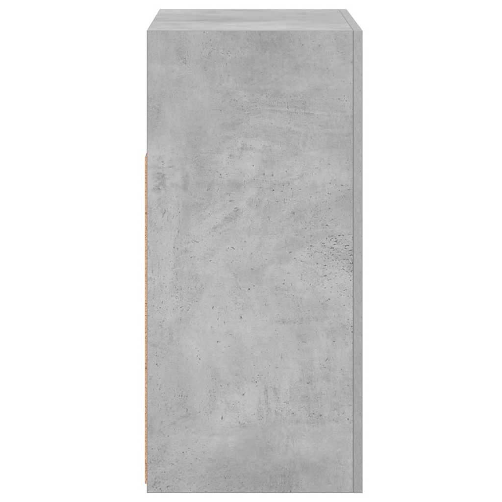 vidaXL Buffet avec lumières LED gris béton 80x35x75 cm