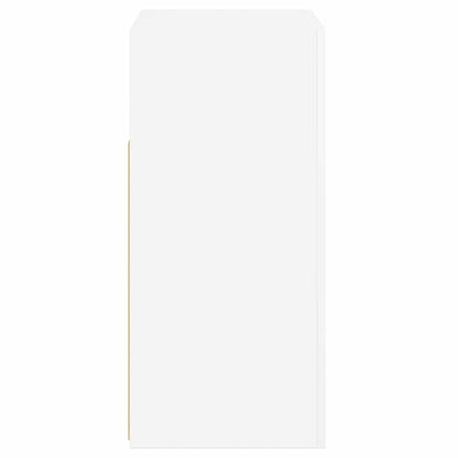 vidaXL Sideboard mit LED-Leuchten Hochglanz-Weiß 80x35x75 cm