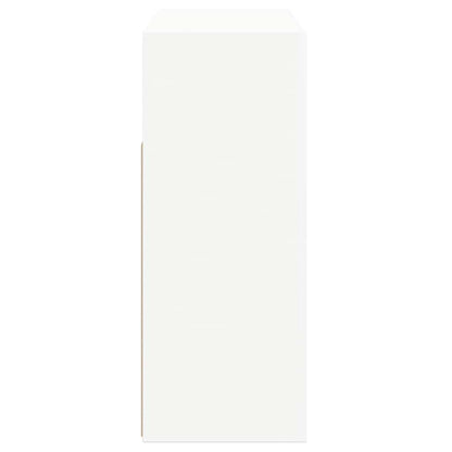 vidaXL Buffet avec lumières LED Blanc 115,5x30x75 cm