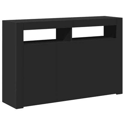 vidaXL Buffet avec lumières LED Noir 115,5x30x75 cm
