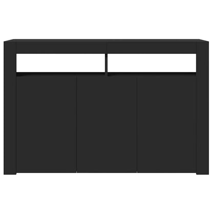 vidaXL Buffet avec lumières LED Noir 115,5x30x75 cm