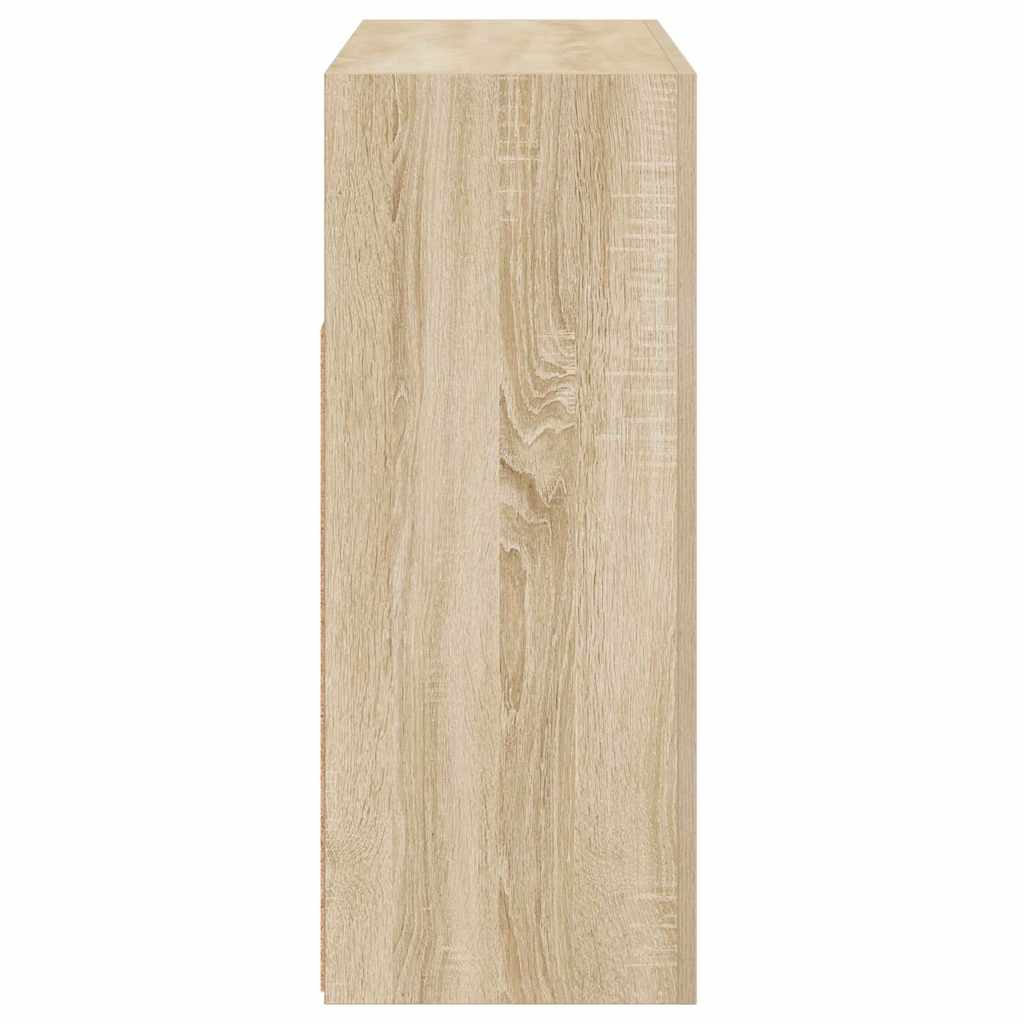 vidaXL Buffet avec lumières LED Chêne Sonoma 115,5x30x75 cm