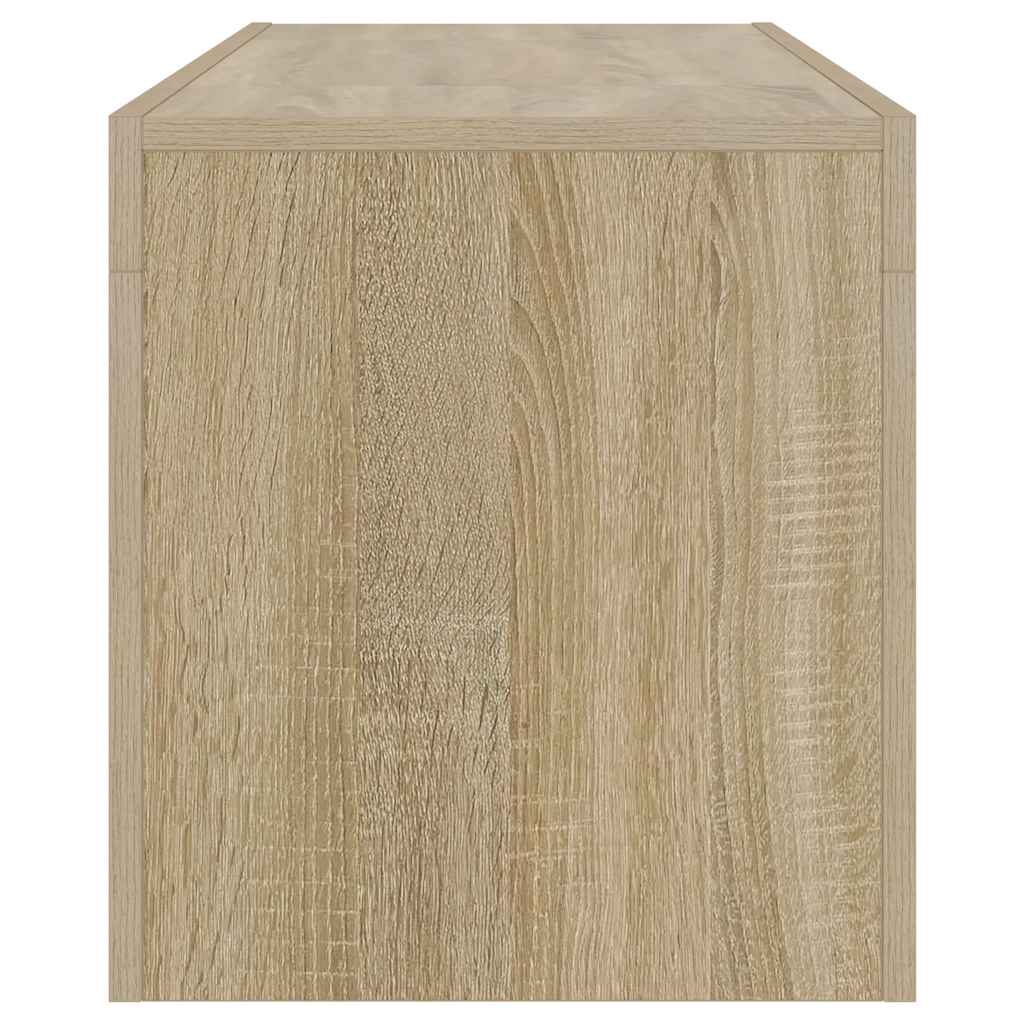 vidaXL Meuble TV avec lumières LED chêne Sonoma 120x35x40 cm