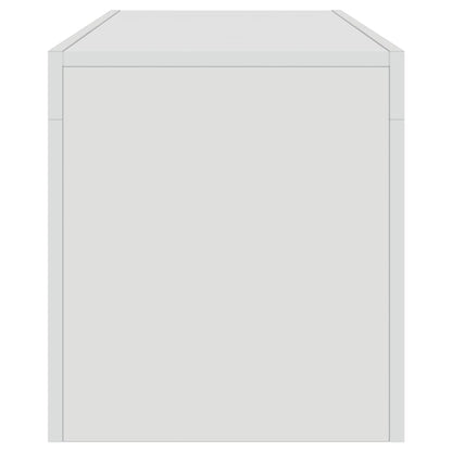 Meuble TV vidaXL avec lumières LED blanc brillant 120x35x40 cm