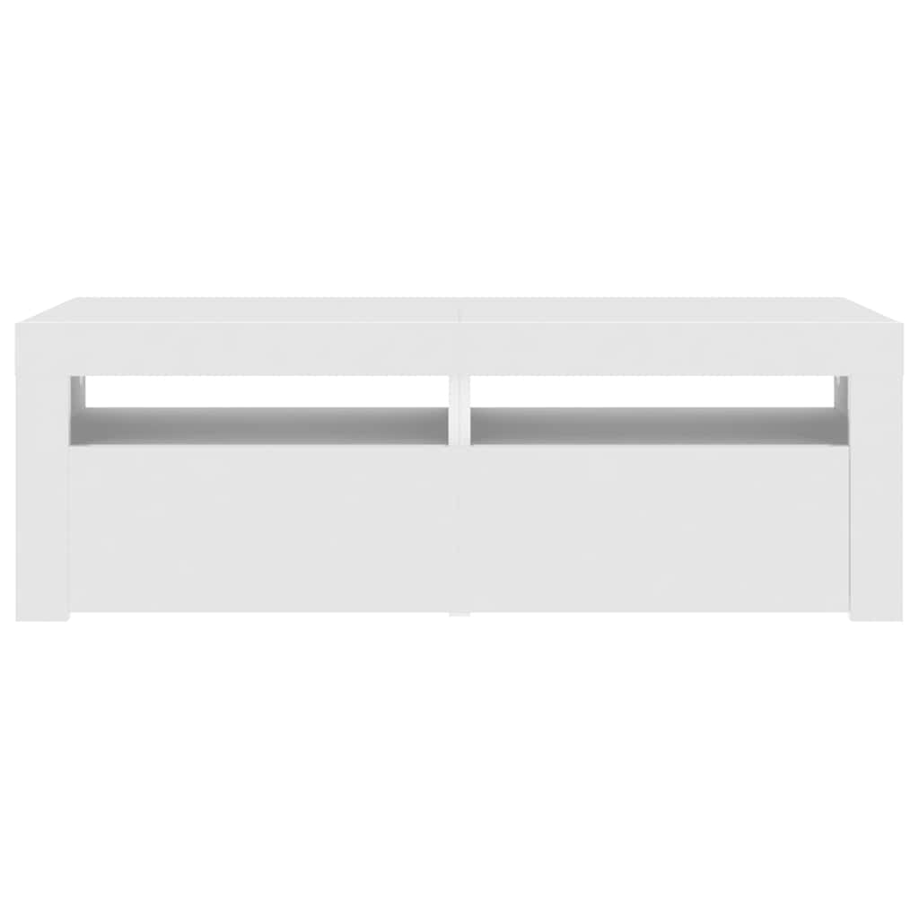 vidaXL TV-Schrank mit LED-Leuchten Weiß 120x35x40 cm