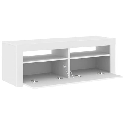 vidaXL TV-Schrank mit LED-Leuchten Weiß 120x35x40 cm