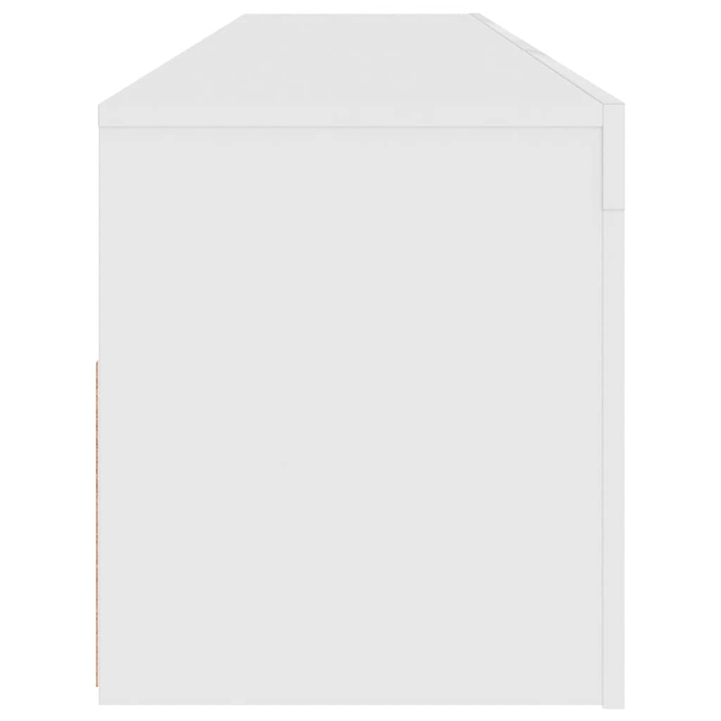 vidaXL TV-Schrank mit LED-Leuchten Weiß 120x35x40 cm