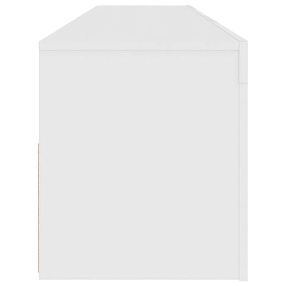 vidaXL TV-Schrank mit LED-Leuchten Weiß 120x35x40 cm