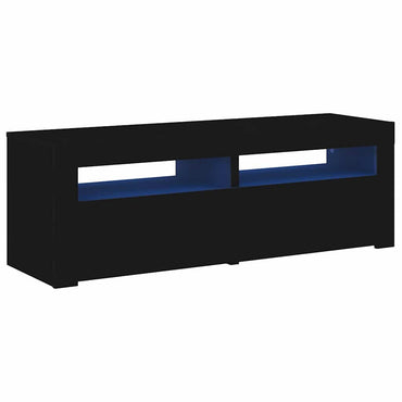 Meuble TV vidaXL avec lumières LED noir 120x35x40 cm