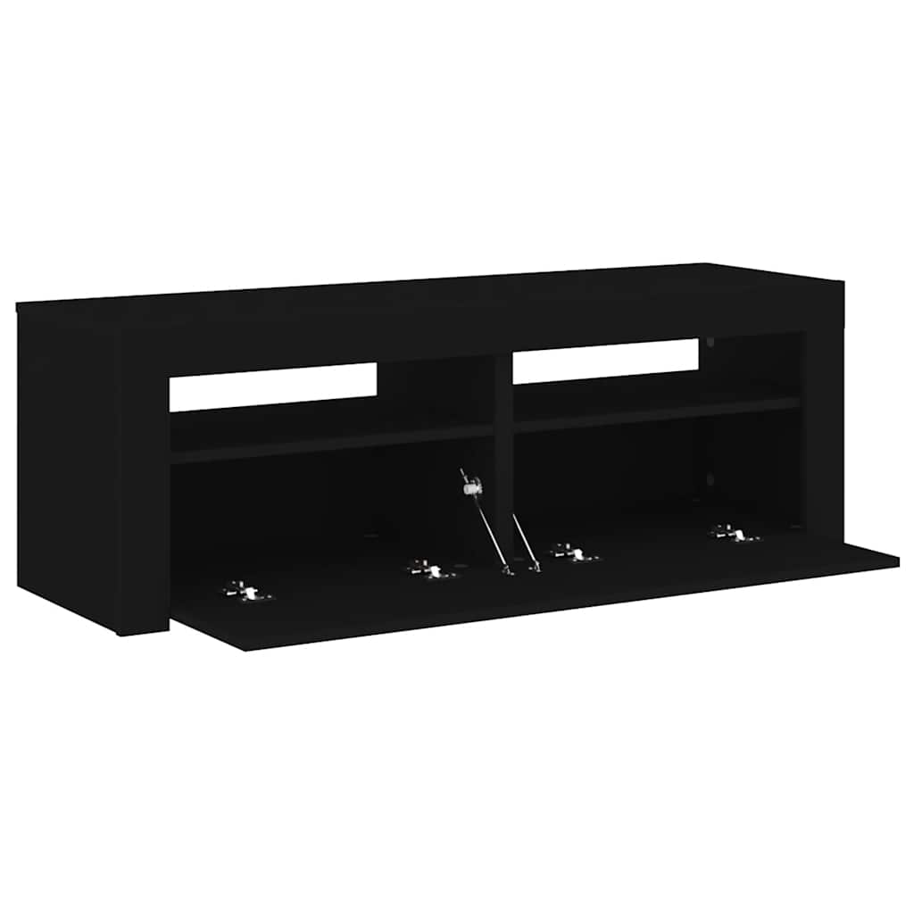 Meuble TV vidaXL avec lumières LED noir 120x35x40 cm
