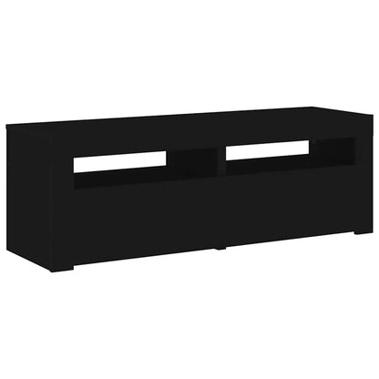 Meuble TV vidaXL avec lumières LED noir 120x35x40 cm