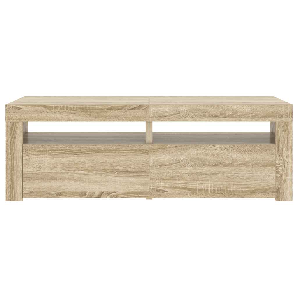 vidaXL TV-Schrank mit LED-Leuchten Sonoma-Eiche 120x35x40 cm